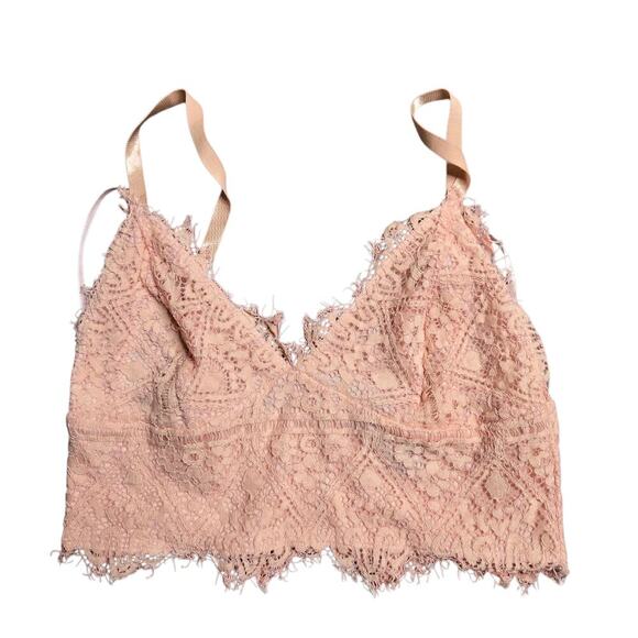Windsor Pink Lace Bralette Size: L - Picture 1 of 5